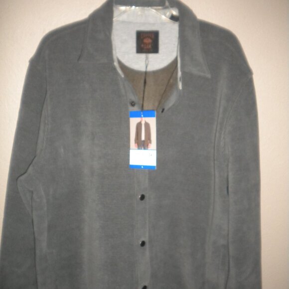Copper Oak Mens Size Large Gray Snap Lined Shacket Shirt NWT - Picture 2 of 5